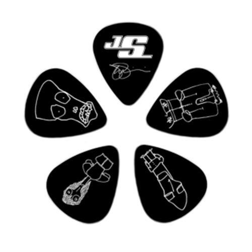 D'Addario Joe Satriani Guitar Picks, Black, 10 Pack, Medium