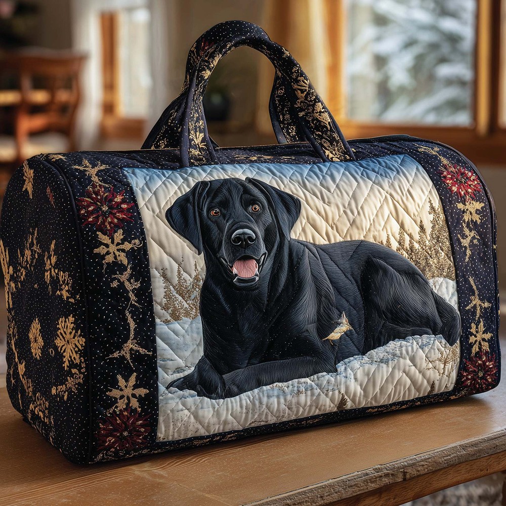 Quilted Embroidery Travel Duffel Bag Handbag Multi-use Sport Gym Luggage Bag 36