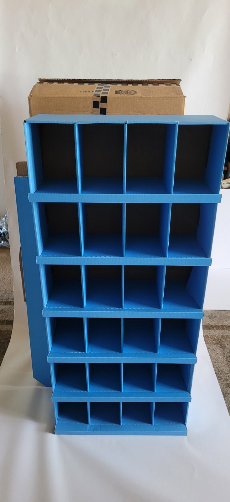 New Hot Wheels 144 Car Factory Shipper Box Store Display Blue Cardboard