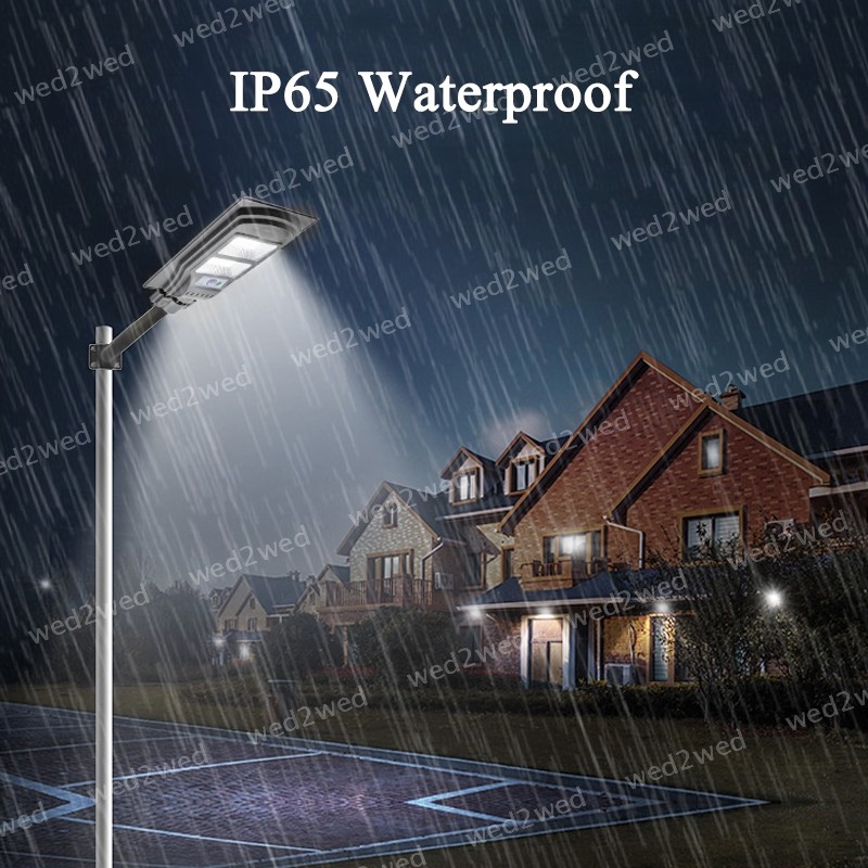 Solar Motion Sensor Street Lamp 450W Outside Security Energy Saving Timer IP65