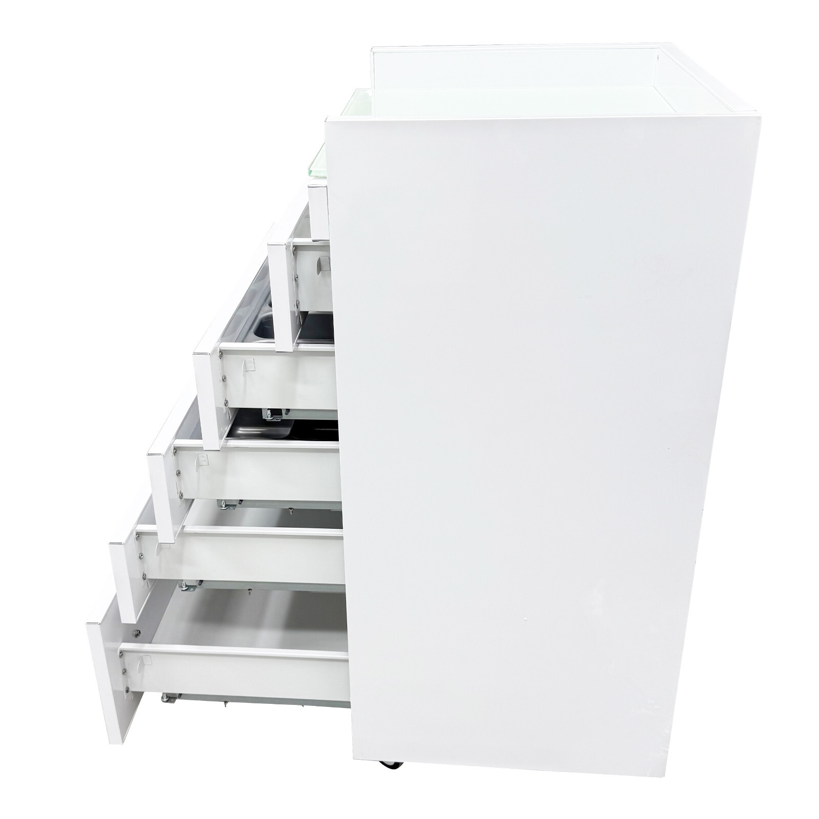 5 Drawer Dental Storage Cabinet 17.7x15.7x31.5IN Assistant's Mobile Cabinet