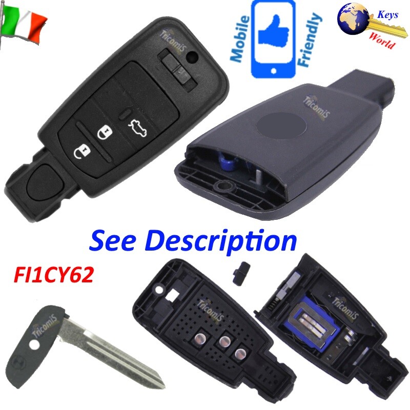 Shell Case Cover Key Blank FI1CY62 SMART CY24 3 Buttons FOR FIAT Viaggio Freemon