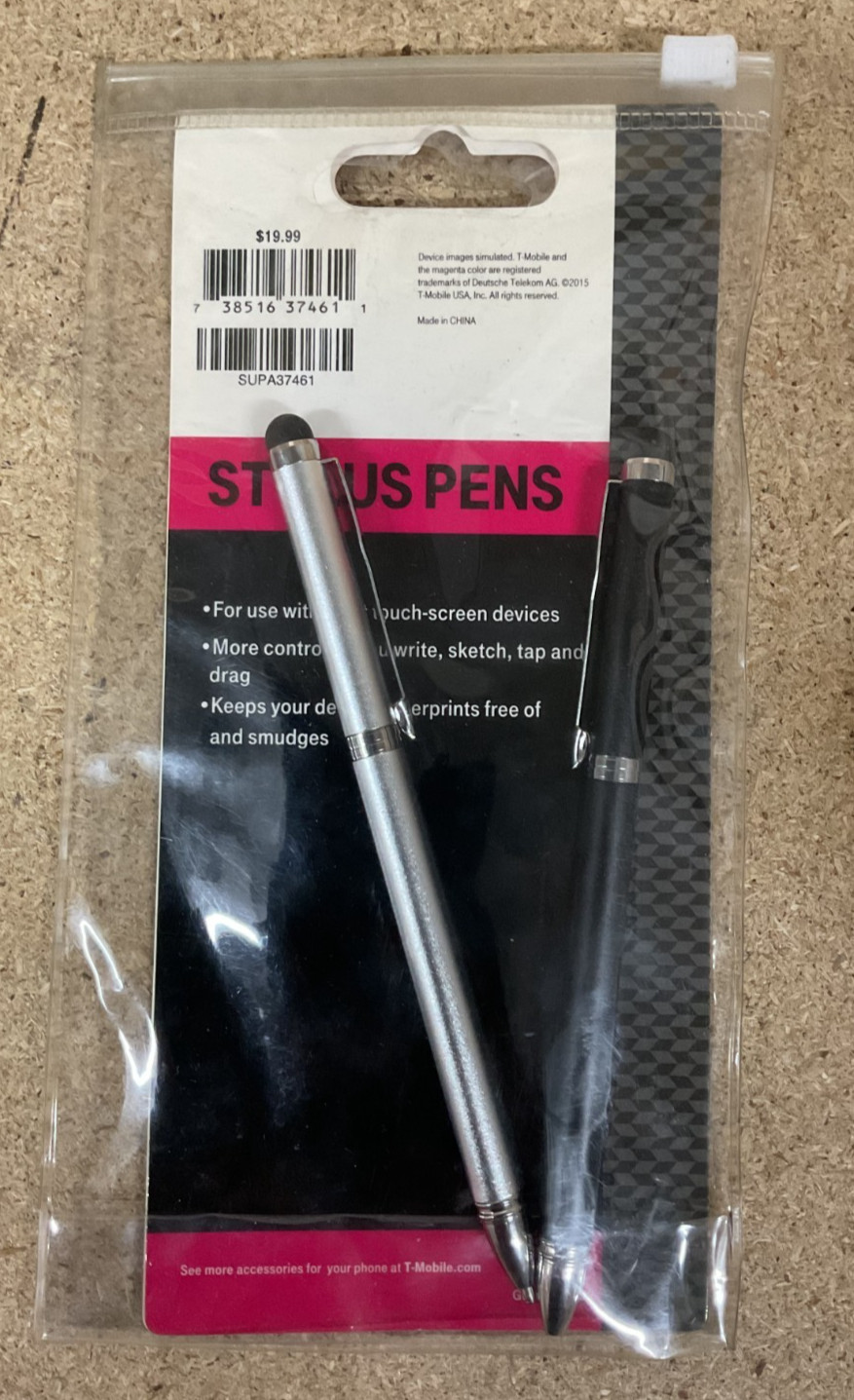 T-MOBILE UNIVERSAL STYLUS PENS (BLACK AND SILVER)