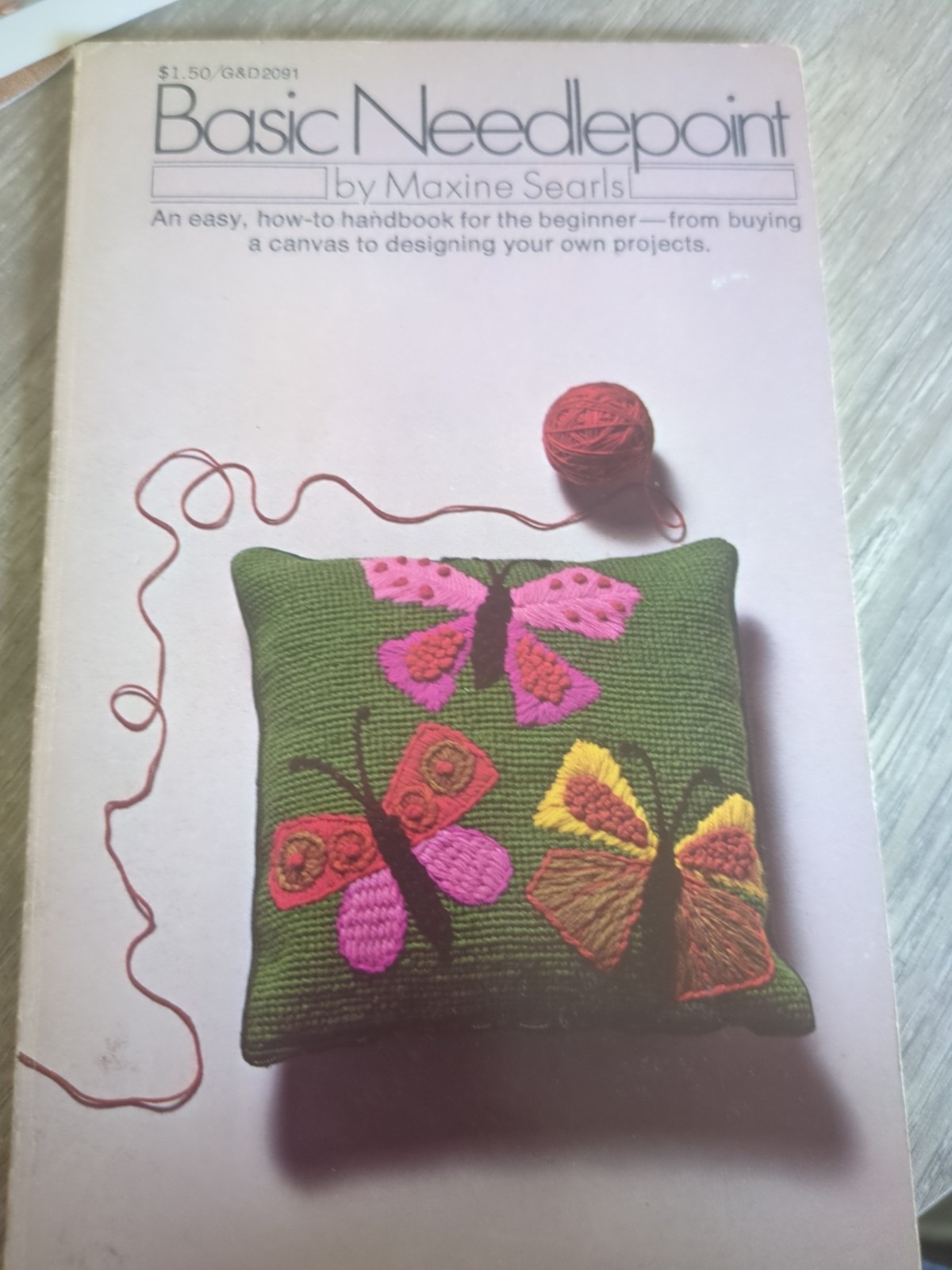 Vintage 1972 Basic Needlepoint Book Maxine Searls