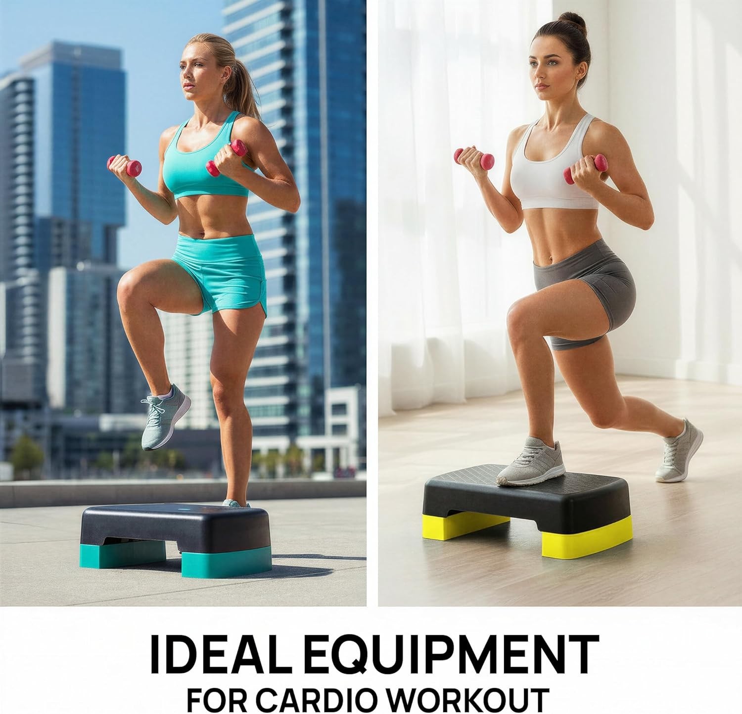 Lightweight Exercise Step Platform with 2 Height Levels for Versatile Workouts