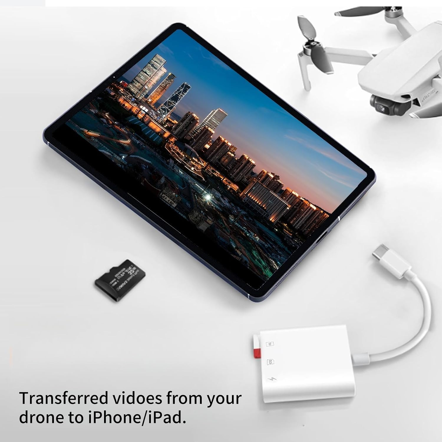 USB C SD Card Reader for Iphone 17/16/15 Series, USB-C to Micro SD Memory Card