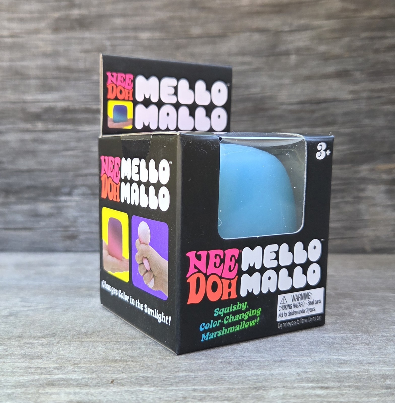 BLUE NeeDoh Mello Mallo Color Change Squishy AUTHENTIC Nee Doh Mellow Mallow USA