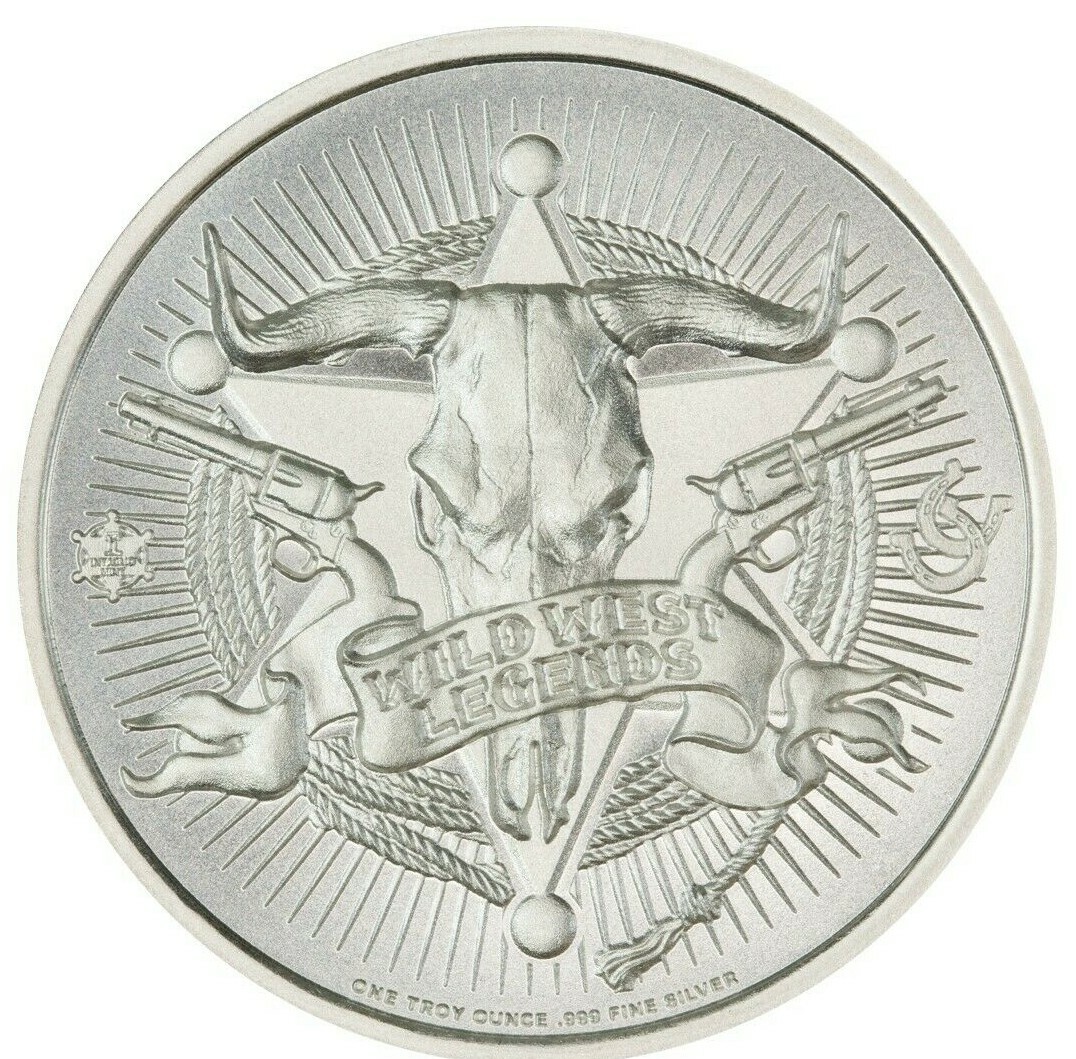 Johnny Ringo 1 oz .999 silver Wild West Legends Gun slinger colt 45 Tombstone