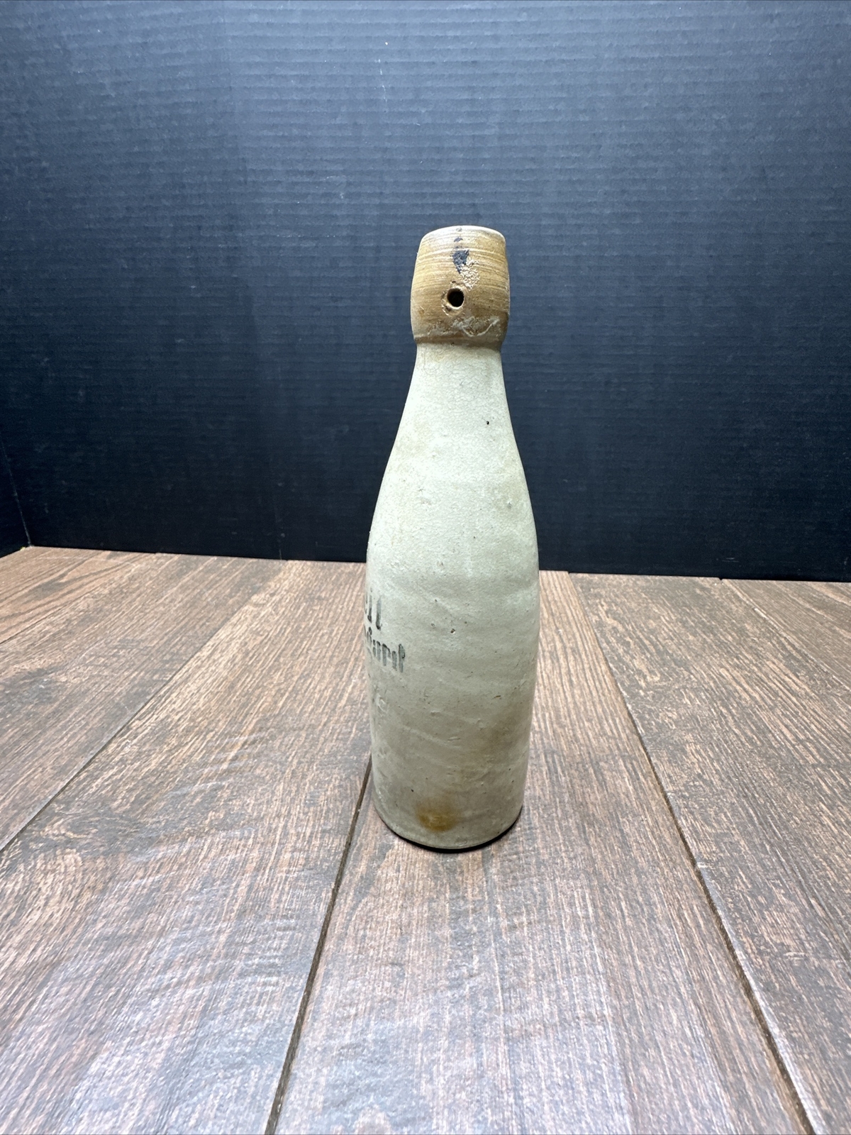 Vintage Glazed E.VEIL STONWARE BOTTLE