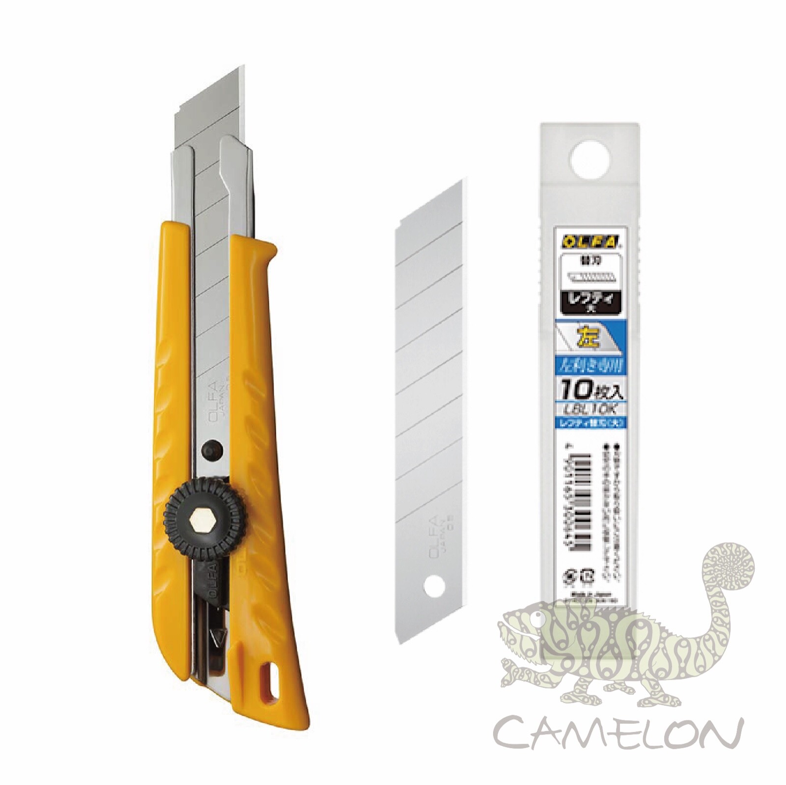 OLFA Lefty Knife for Left Hand 163B Blade 18mm L-type Screw locking LBL10K JAPAN