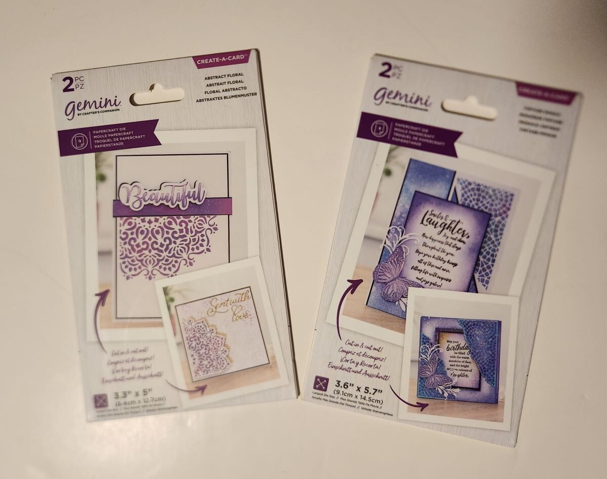 Gemini Create-A-Card  "Abstract Floral" or "Vintage Mosaic" Papercraft Dies
