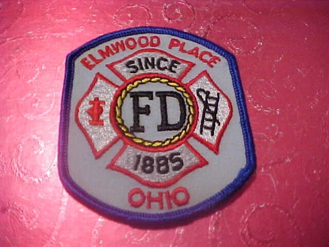 ELMWOOD PLACE OHIO FIRE DEPARTMENT PATCH SHOULDER SIZE UNUSED 3 1/2 X 3