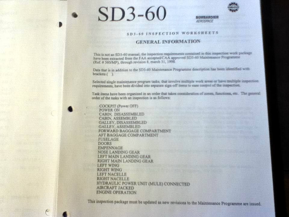 Shorts SD3-60 Maintenance Program Manuals, 2 Vol Set