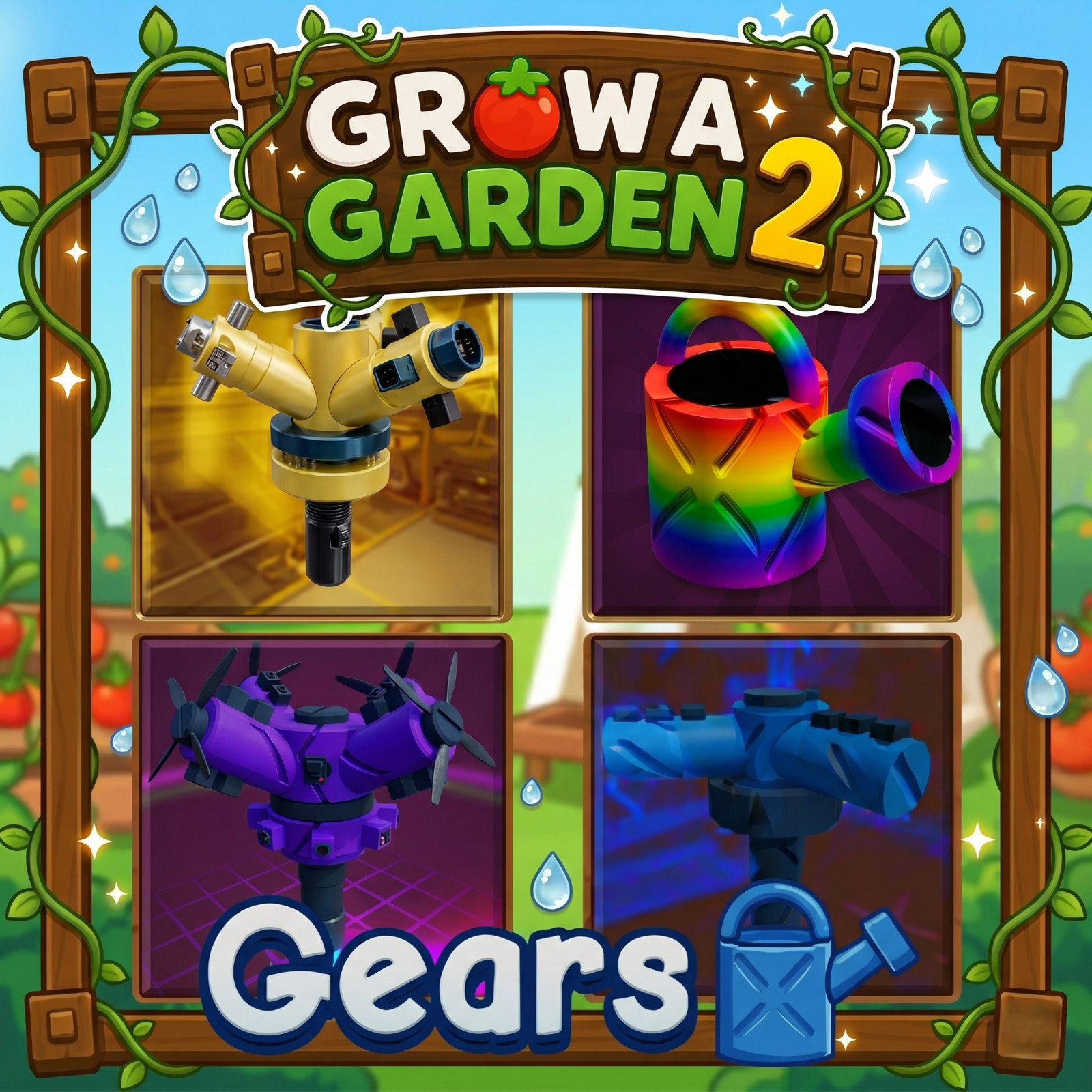 🪴Grow a Garden 2 🪴ALL GEAR ,Super Sprinkler,Super Watering | GAG2 | Fast 🪴