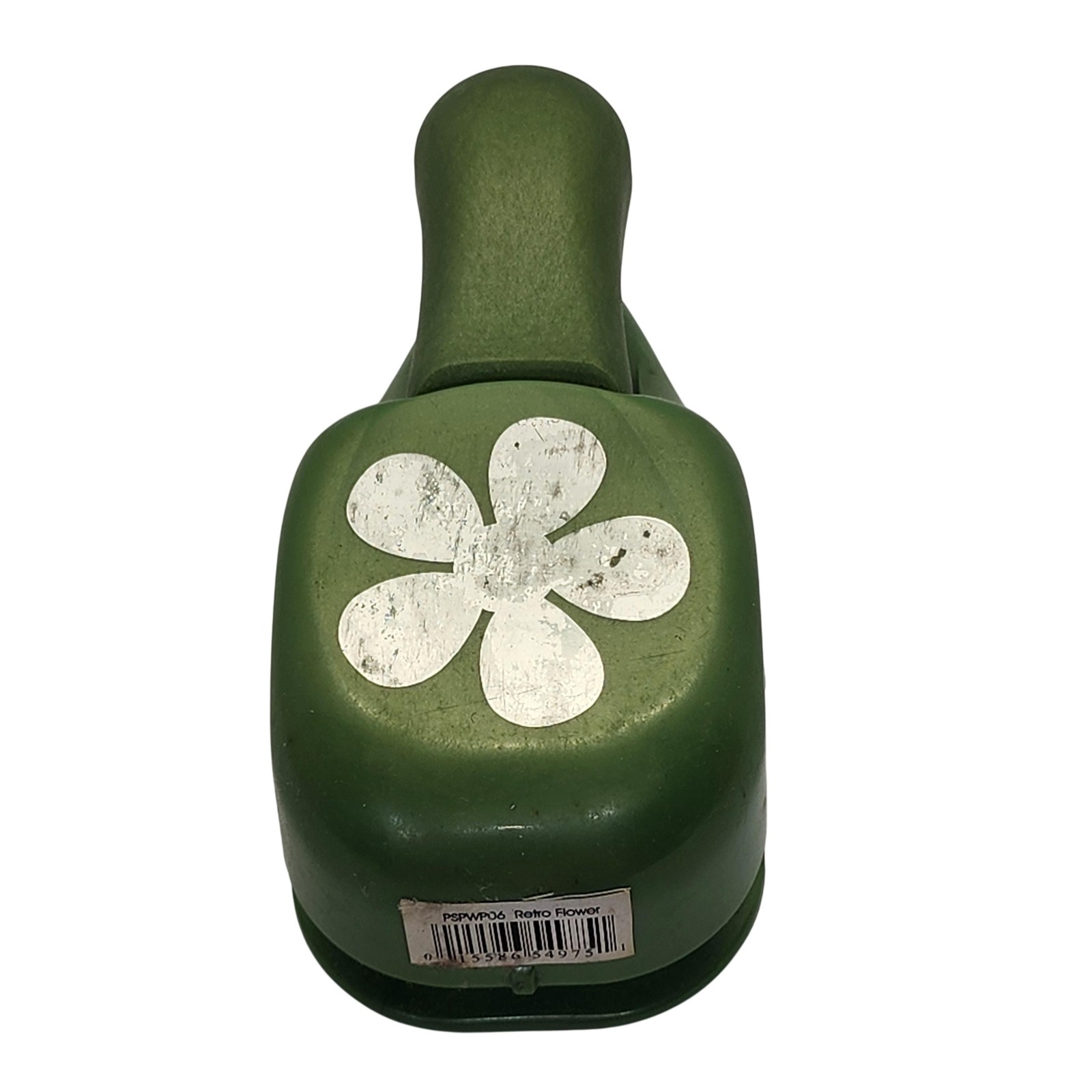 EK Success Paper Shapers Retro Flower Craft Punch 2-2.75 In Green PSPWP06