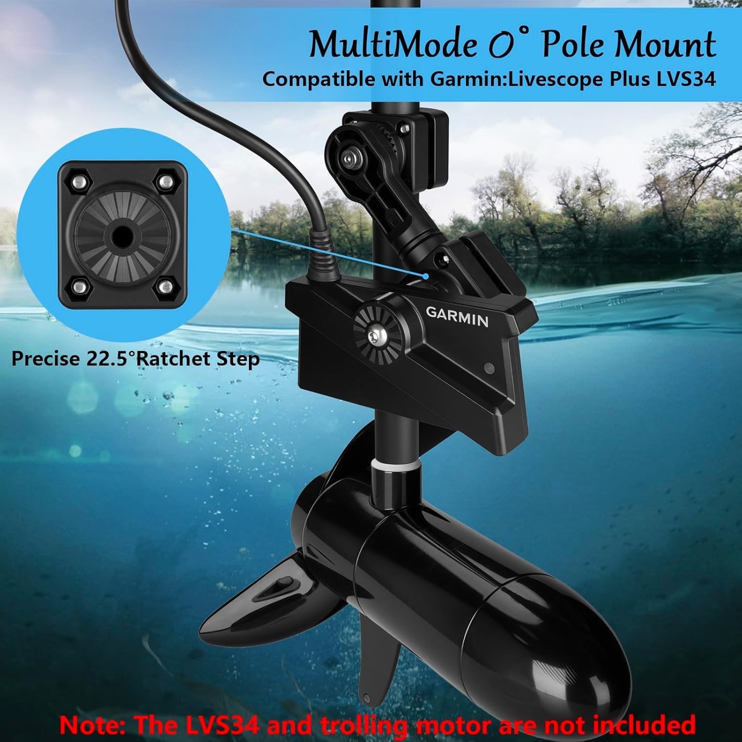 0 Degree Perspective Mount for Active Target,MultiMode Transducer Mount for...