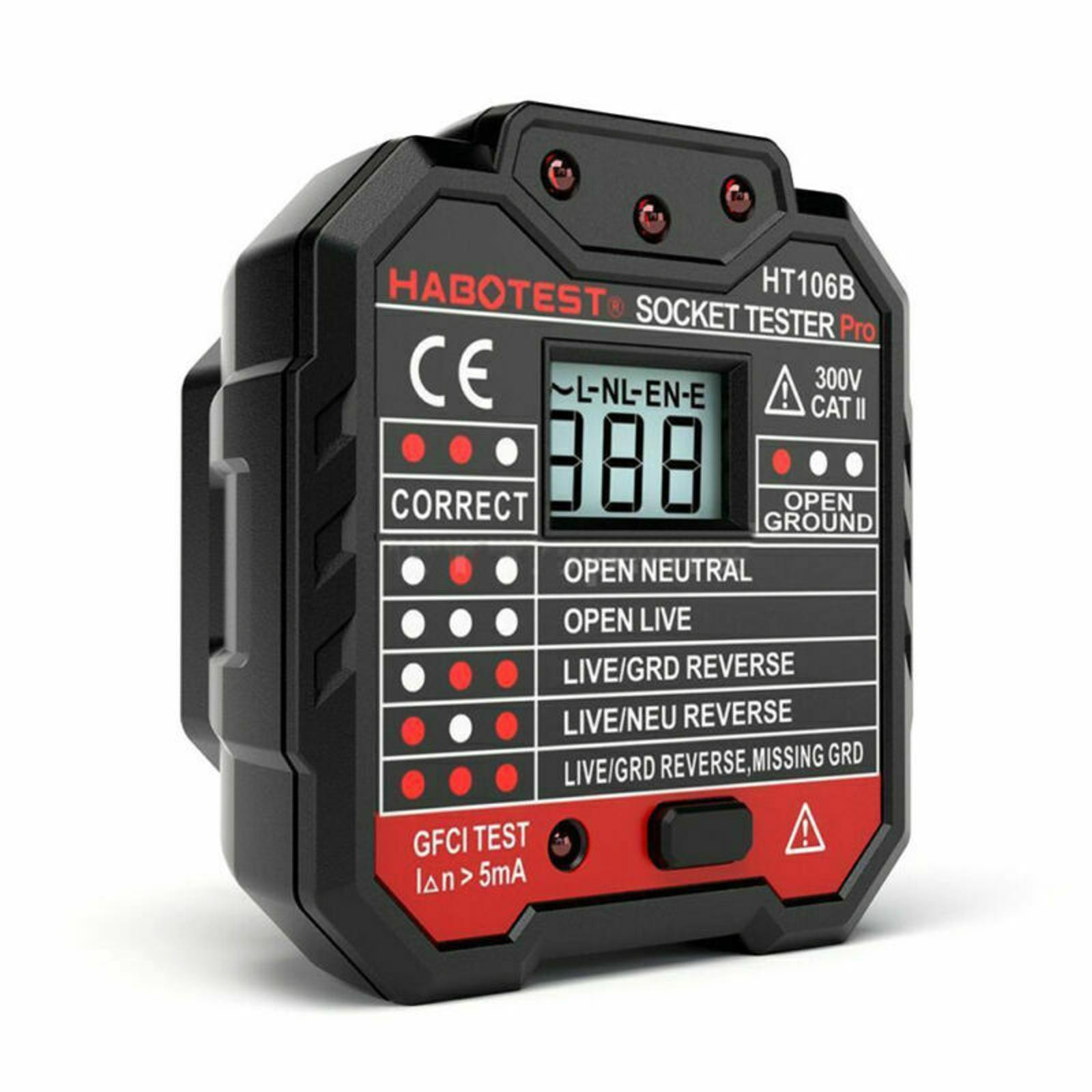 RCD/GFCI Socket Outlets Tester Circuit Voltage Line Detector Breaker Finder Tool