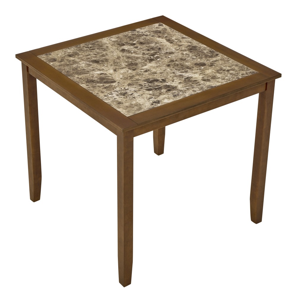 For Dining Room 5 Piece Dining/Bar Table Set - Retro-Style Breakfast Table Brown