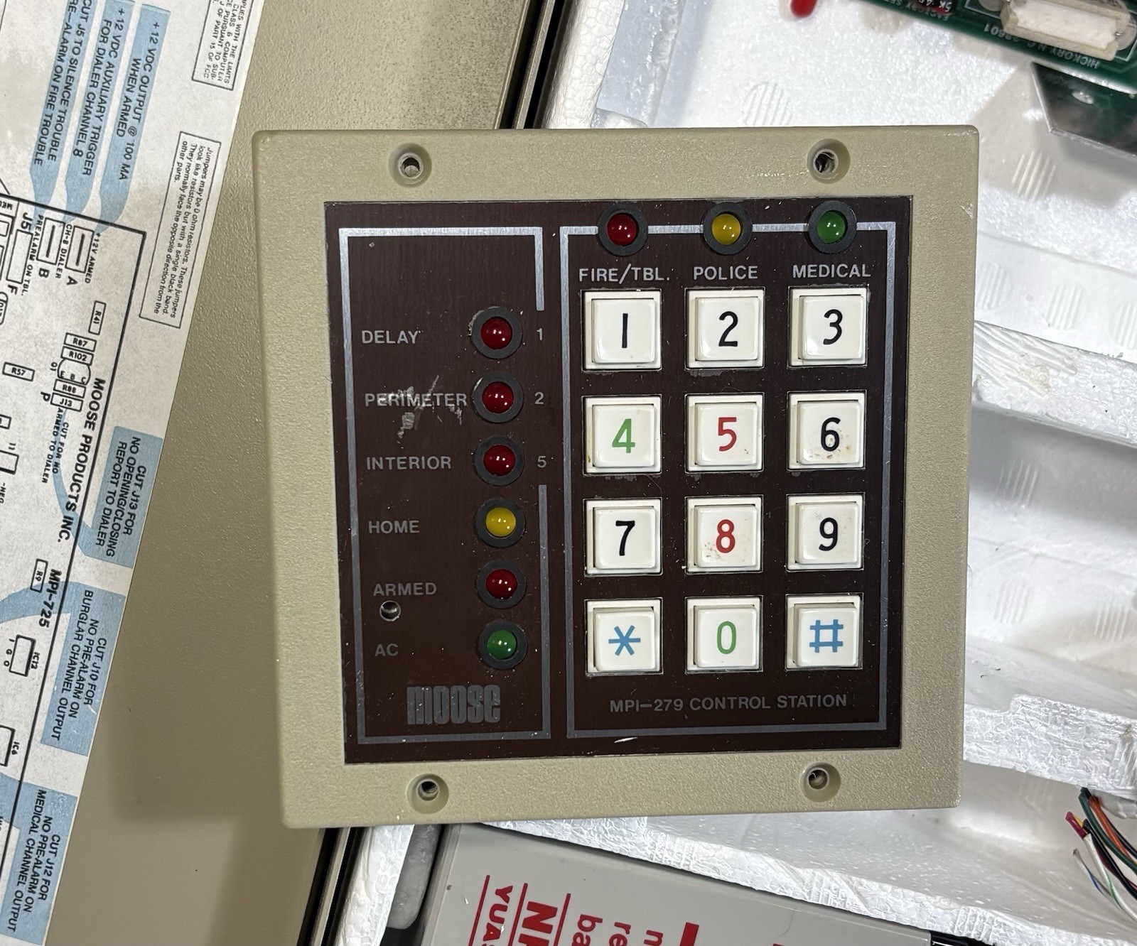 Moose Mpi-725 Security Control Alarm System with Accessories