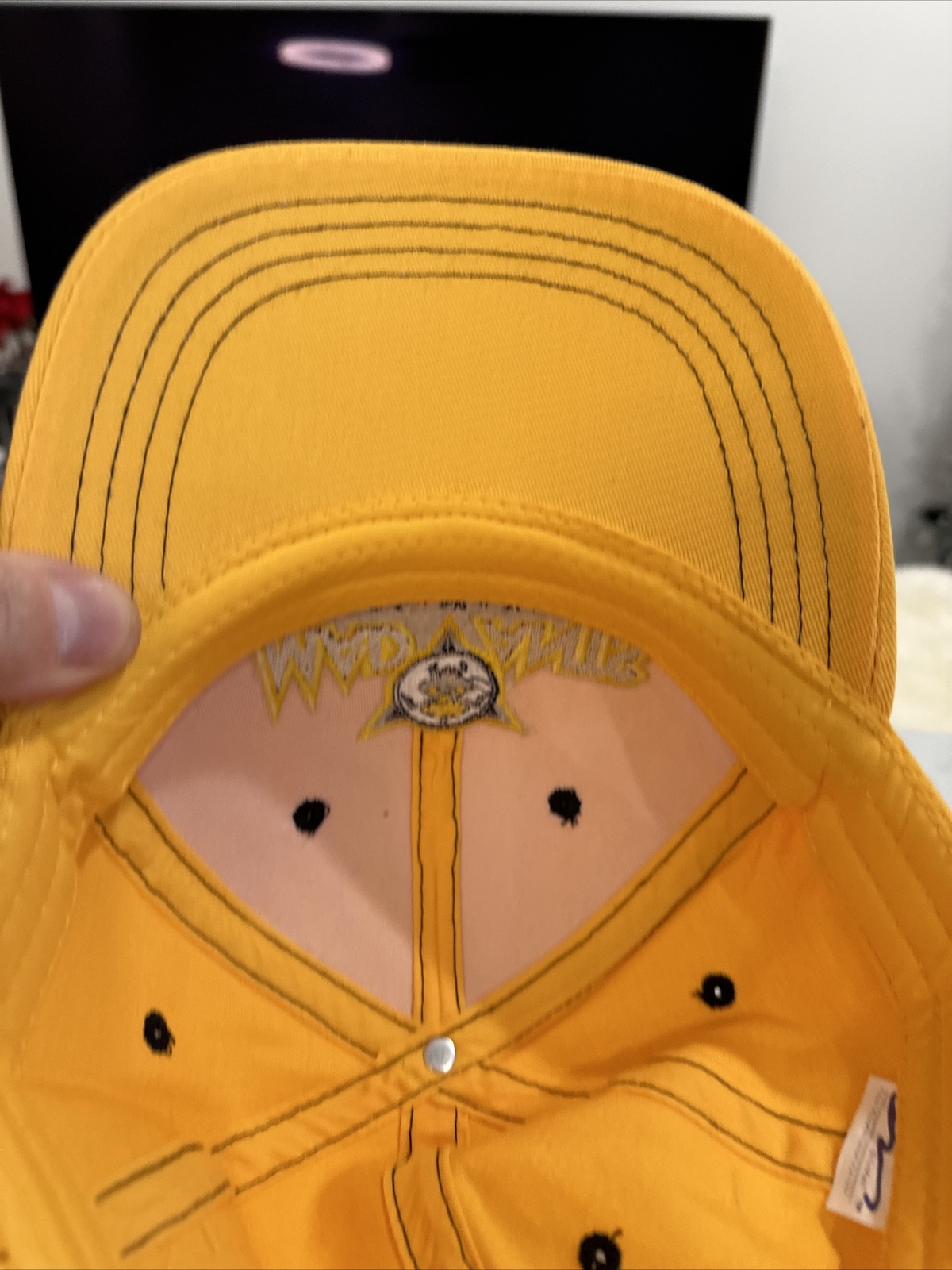 Mad Ants Fort Wayne Hat Cap Gold Yellow Navy Blue Gray Hook Loop