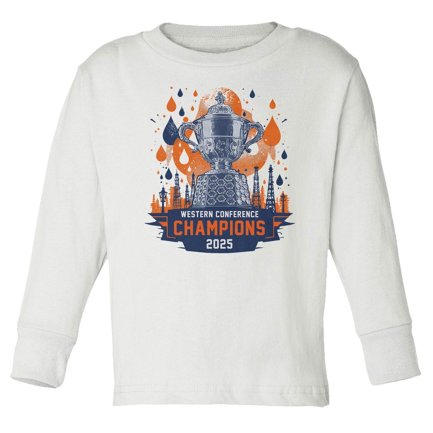 Hockey 2025 West Champions - Edmonton Fans Tribute Toddler Long Sleeve TShirt