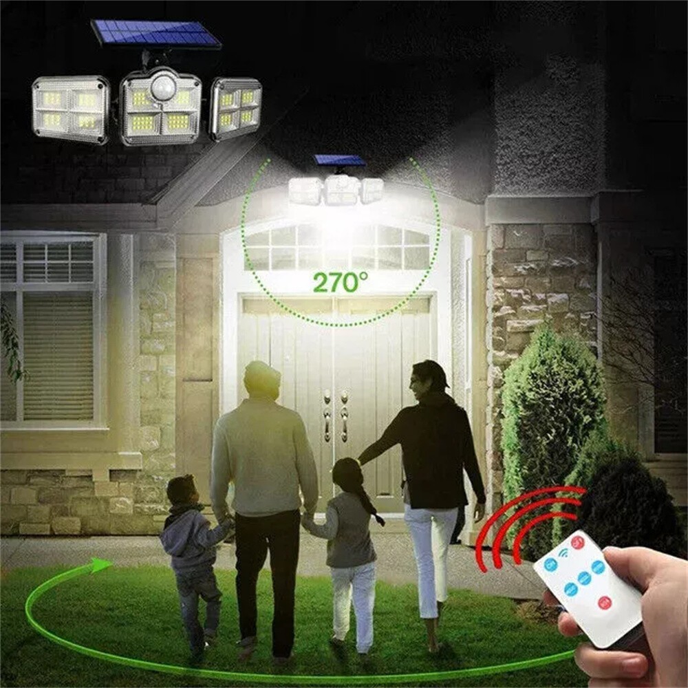 2 Pack 50000LM LED Solar Lights Outdoor Waterproof Motion Sensor Security Lamp