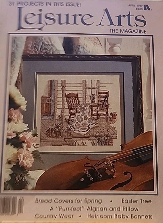 Leisure Arts Magazine Cross Stitch Covers For Spring 1989