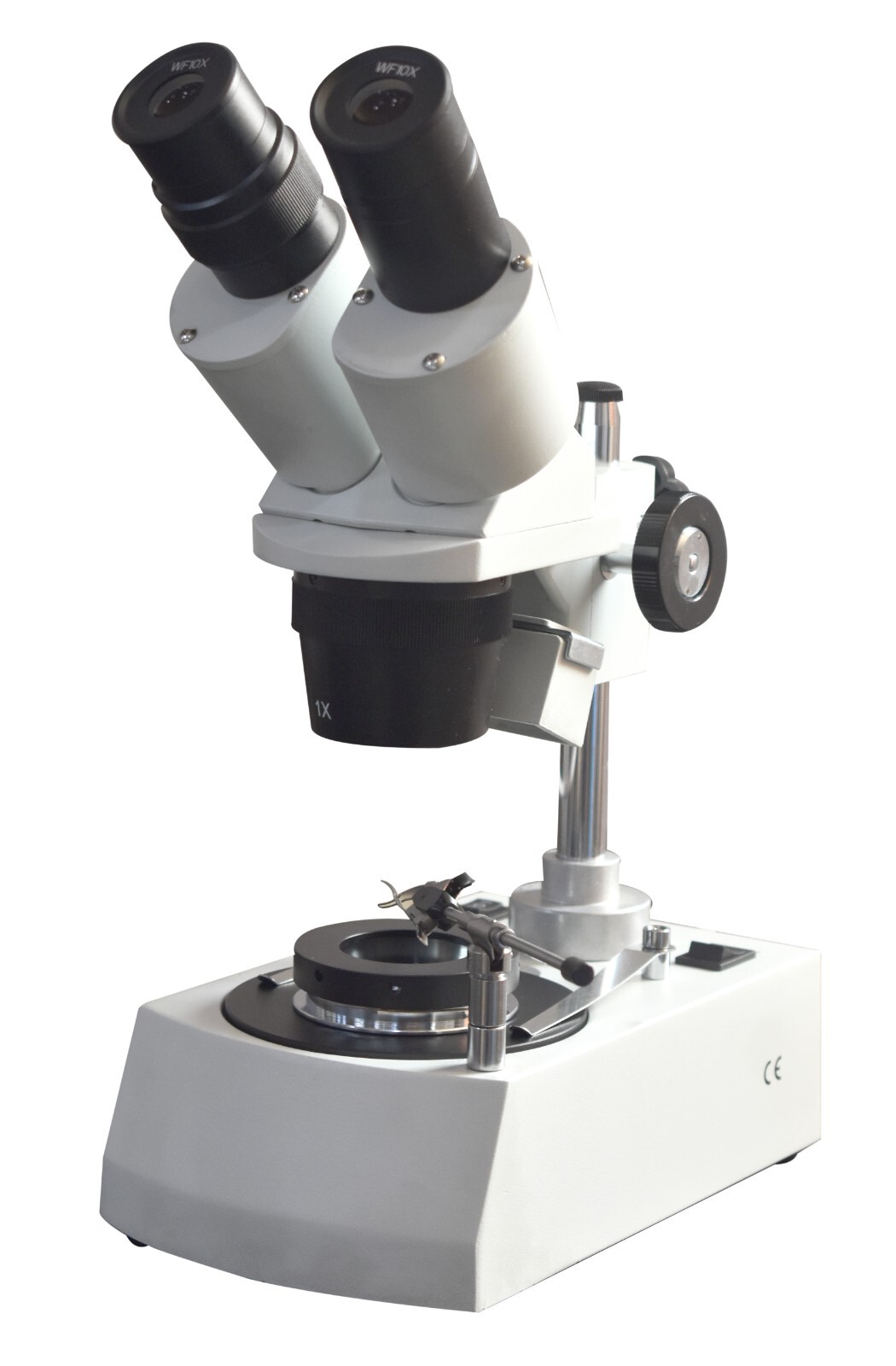 Diamond & Gemstone Inspection Microscope 10-60× Darkfield LED Gem Clamp