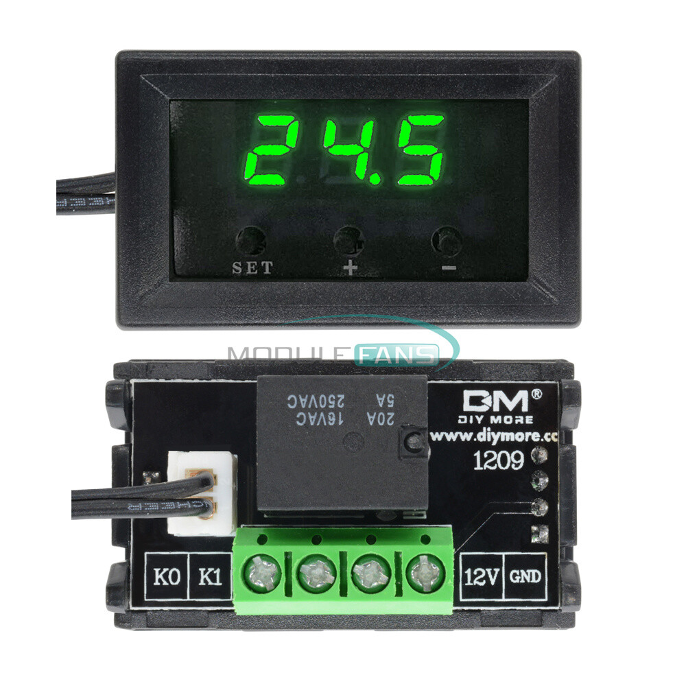 DC 12V -50~110°C W1209 Digital Thermostat Temperature Controller Sensor w/ Case