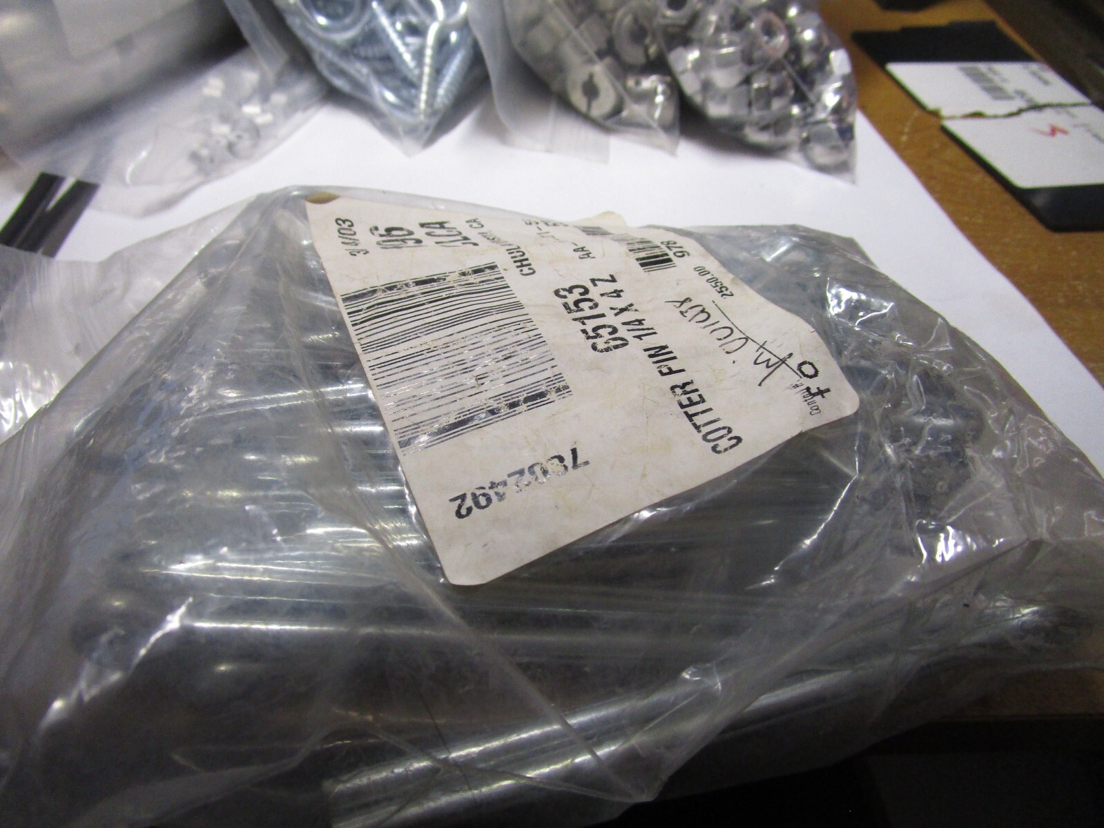 1/4" x 4" Zinc Finish Extended Prong Cotter Pin QTY 50