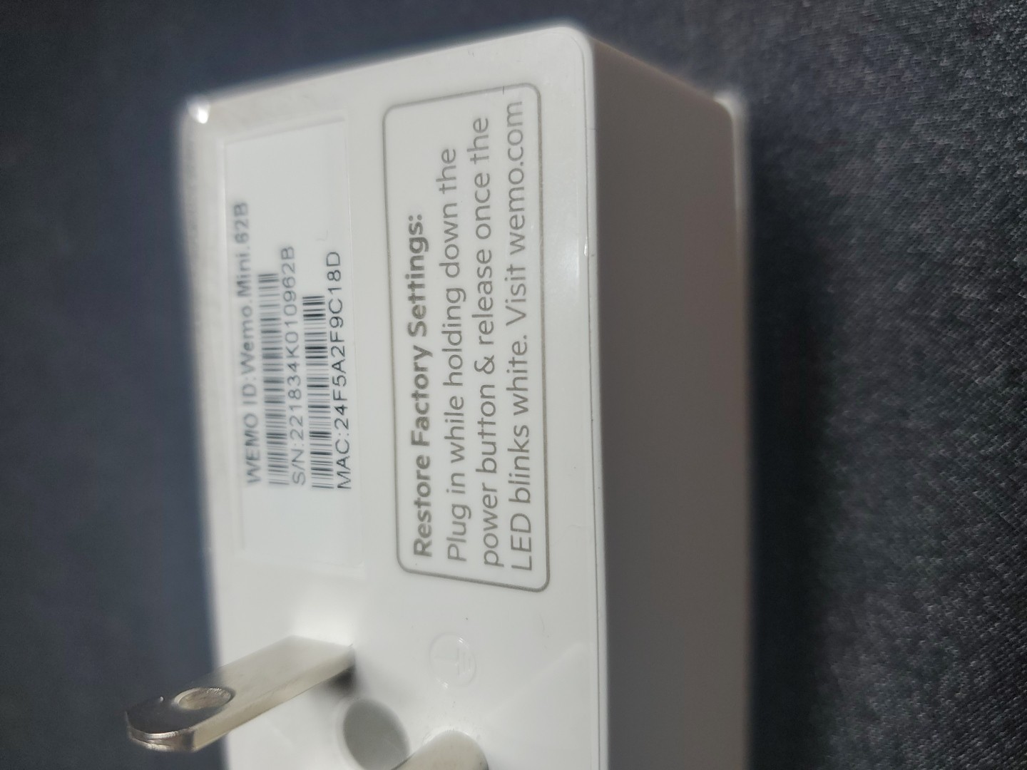 Belkin / WeMo Mini F7C063 Wi-Fi Smart Plug