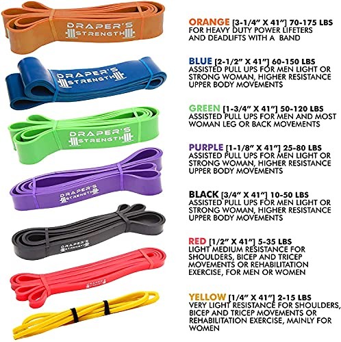 Draper's Strength Heavy Duty Resistance Stretch Loop Bands for #05 Green