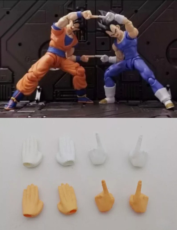 custom  1/12 shf goku & Vegeta The dharma fusion Hand kit （No Figure）