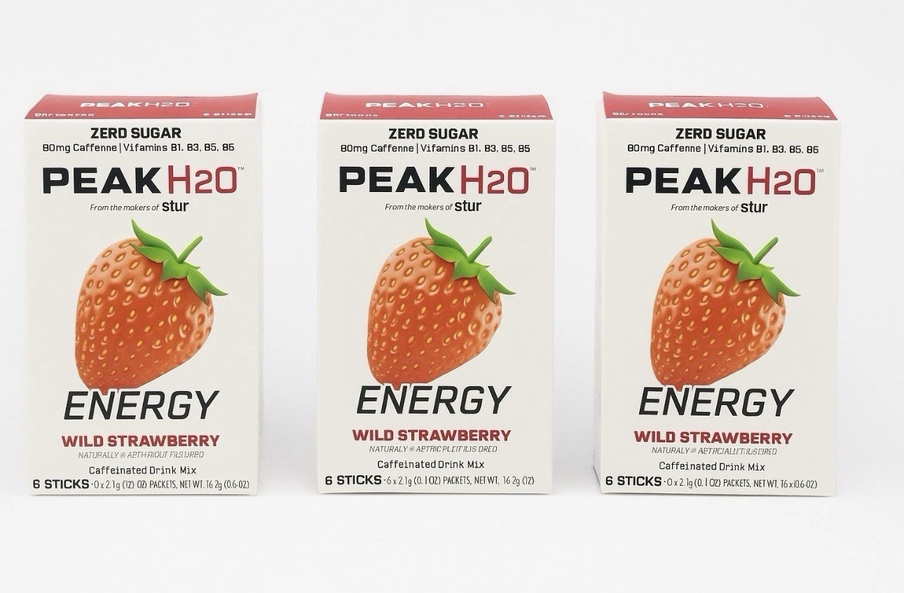 🔋Electrolyte Powder  | PEAKH2O Energy Strawberry...6  Sticks Per Box 3 Boxes