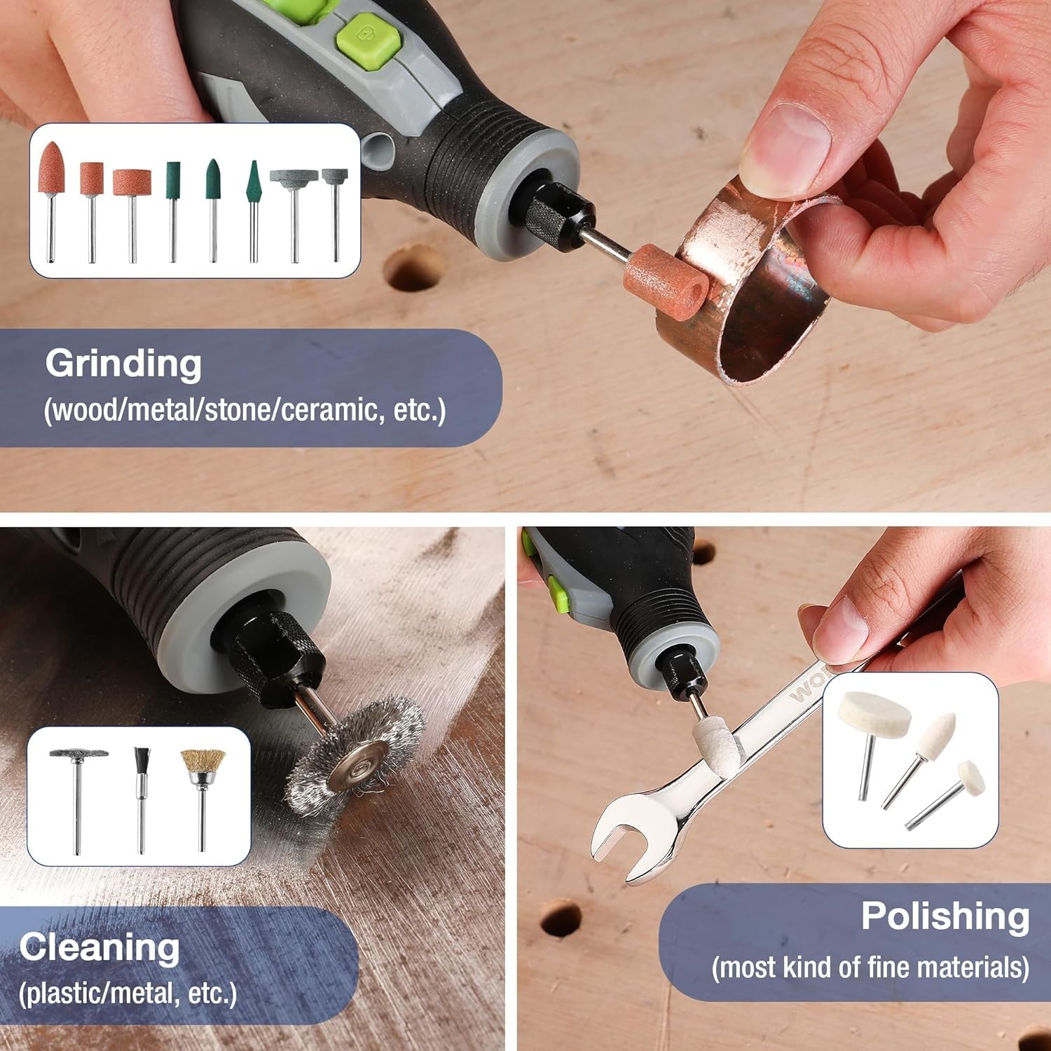 530-Piece Rotary Tool Accessory Kit, Rotary Tool Bits for Easy Cutting, Grind...