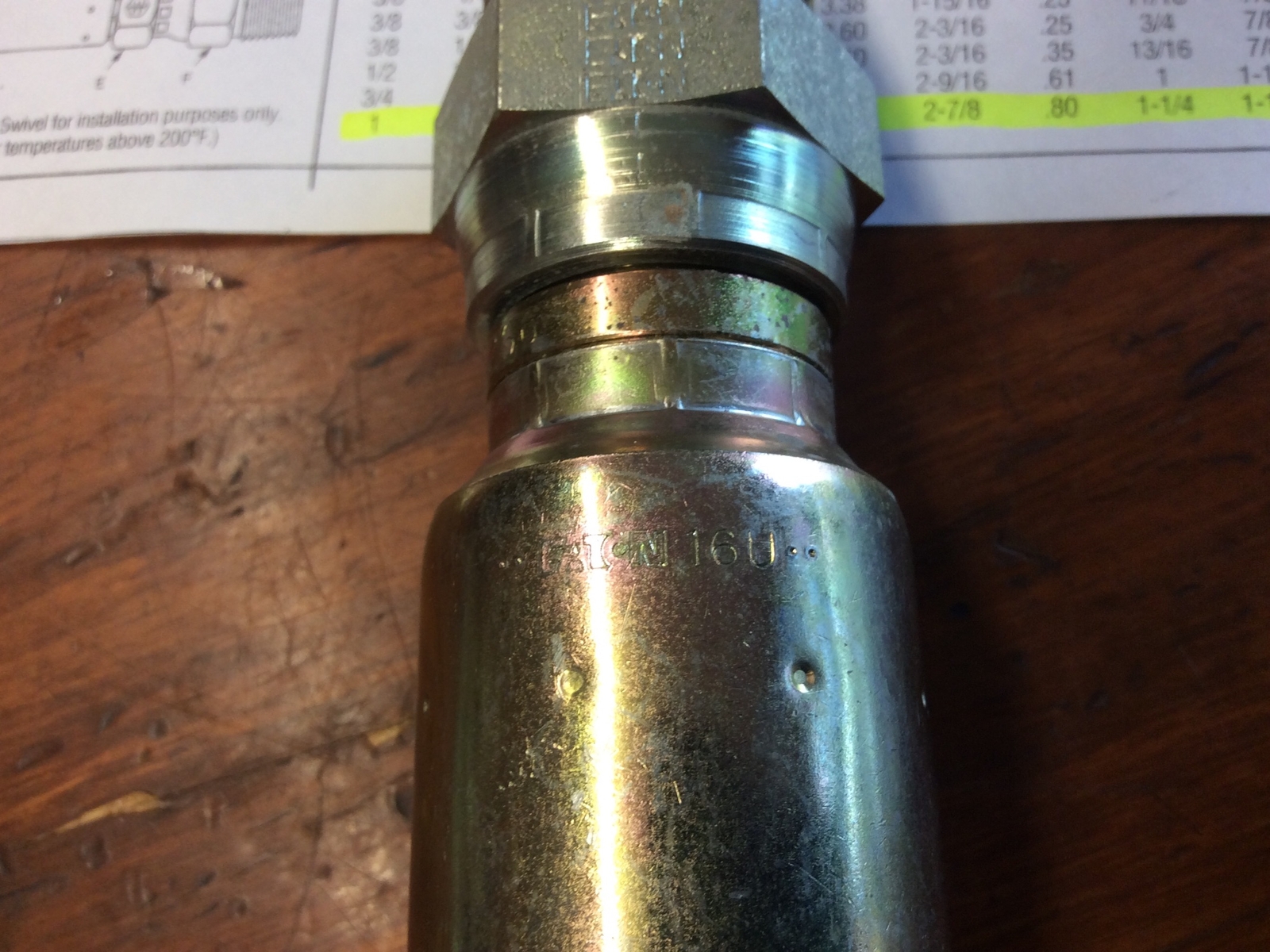 Eaton 16U-J16 Hose end