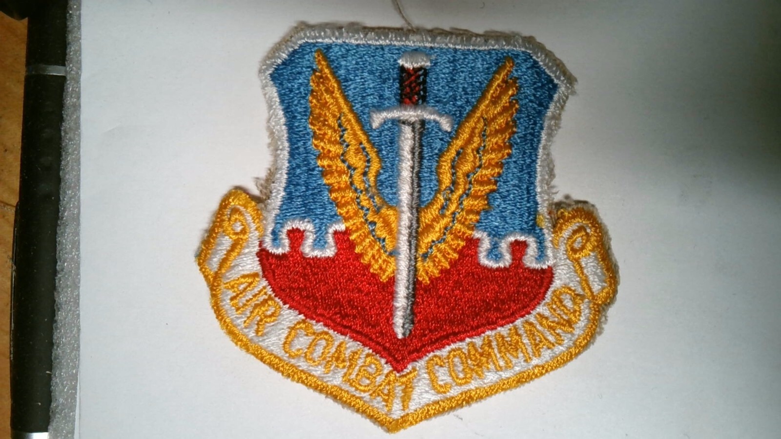 US MILITARY PATCH AIR FORCE POCKET SEW ON AIR COMBAT COMMAND 3 INCHES