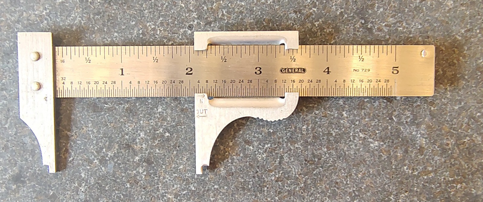 🗽 VINTAGE GENERAL NO 729 VERNIER CALIPER EXCELLENT CONDITION