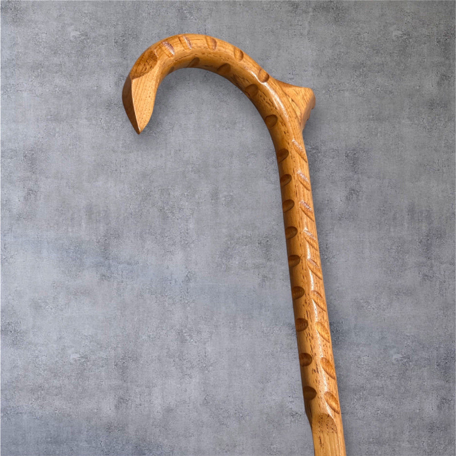 Walking Cane Palm Rest Teardrop Grips Hickory Defense Masters LuxCane Self B19
