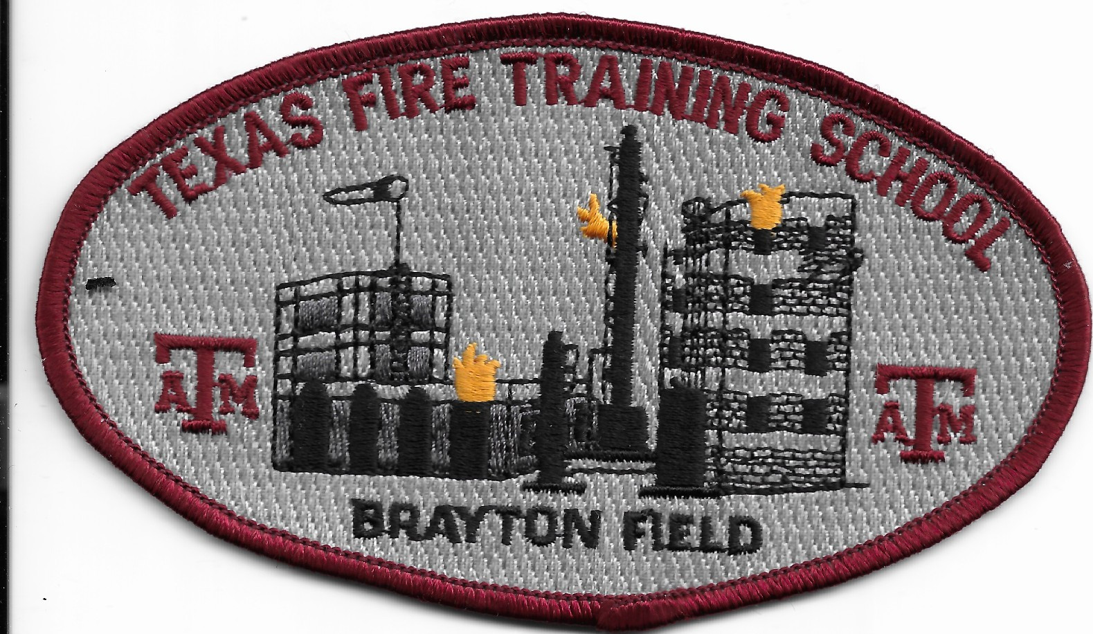 Industrial - TX Fire Training School - Brayton Field - A&M (5" X 3") fire patch