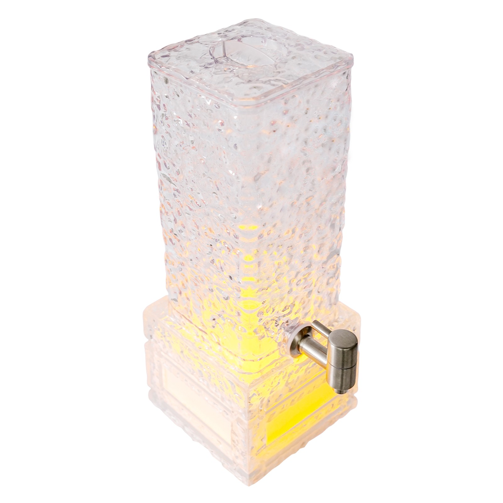 3L/0.79gal Party Beverage Dispenser Water Juice Drink Dispenser Gold LED Light
