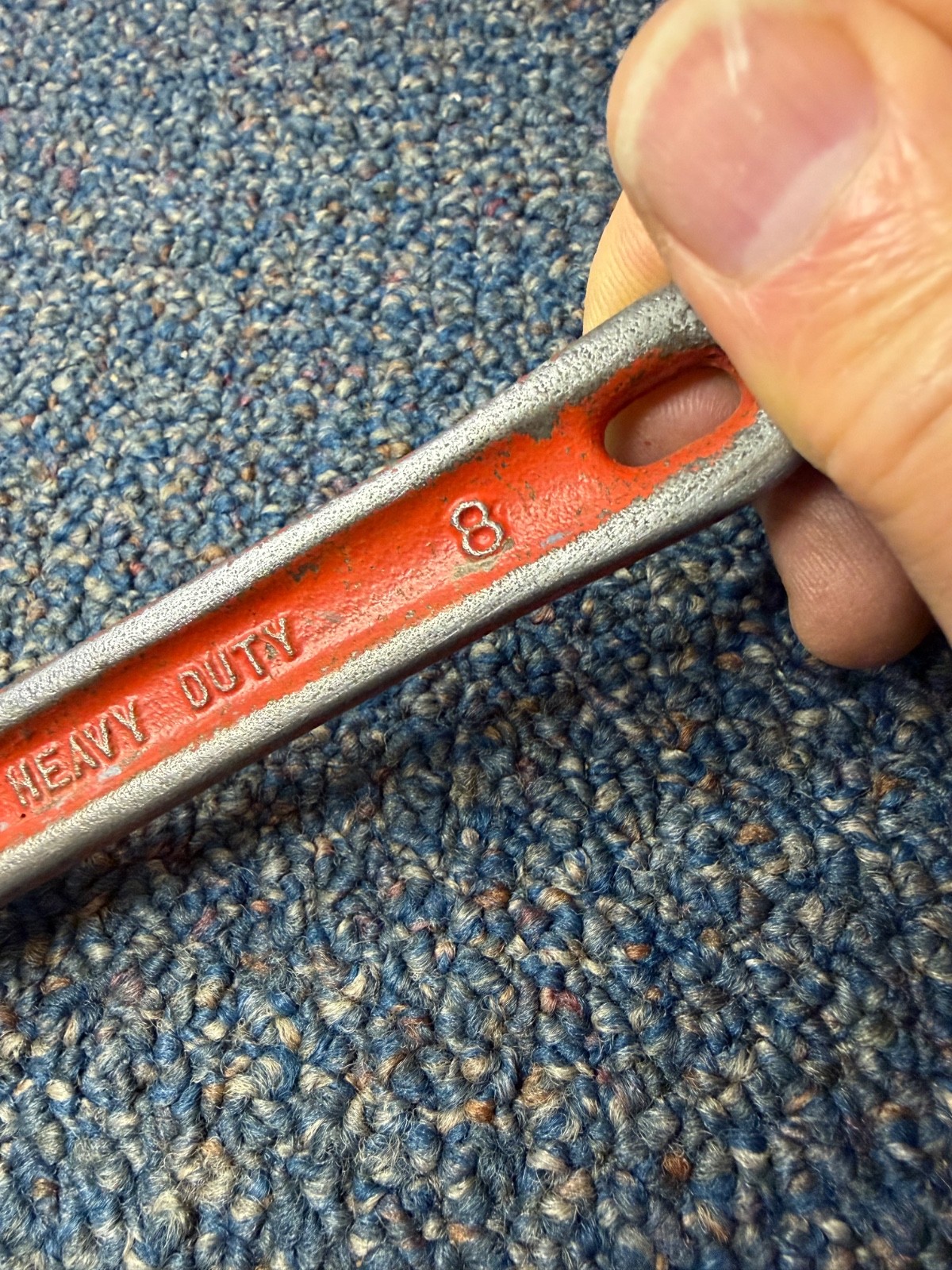 Vtg Ridgid 8" pipe wrench, vg condition