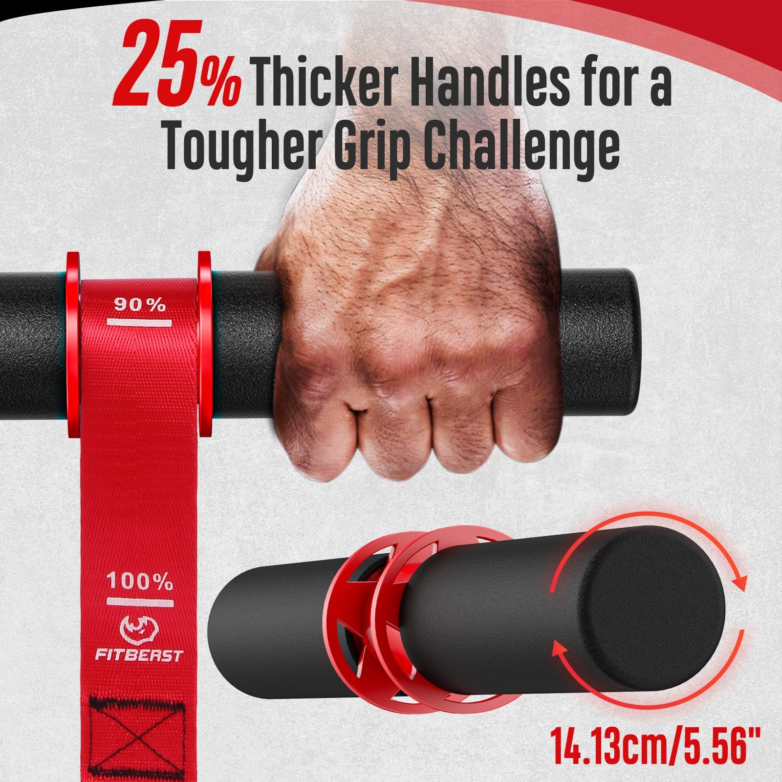 Forearm Strengthener & Wrist Roller - Forearm Strength Trainer with Thickened...