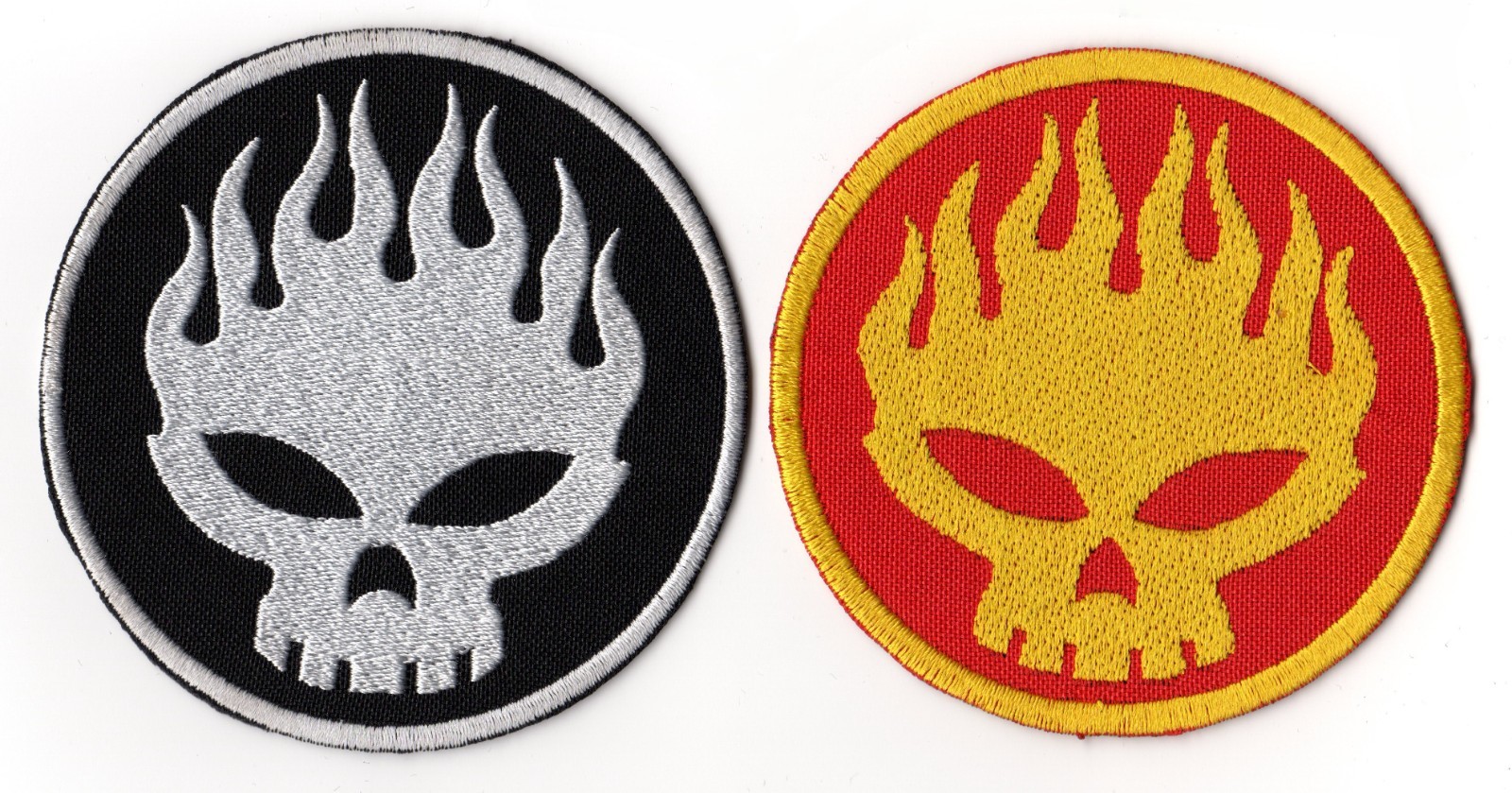 The Offspring Sew On Patch Manic Subsidal Skull American Punk Rock Band Logo