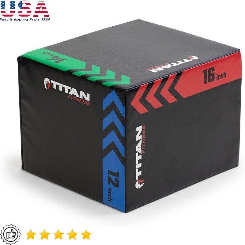 Plyometric Jump Box Foam Youth Stronger Legs Cardio Fitness Training Exercise US