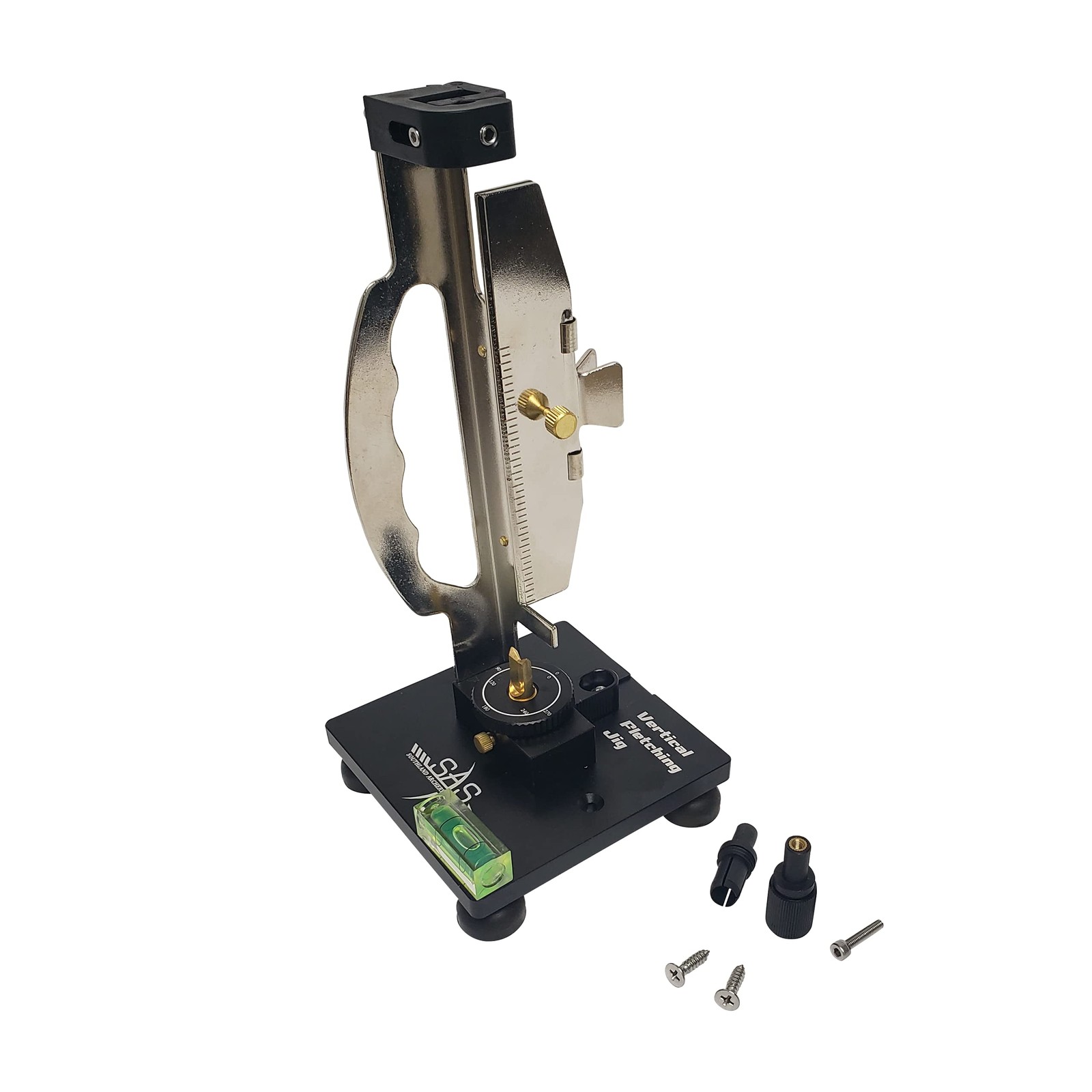 SAS Fletching Jigs Vertical with Straight Clamp for Arrow Vanes Feathers (Sil...