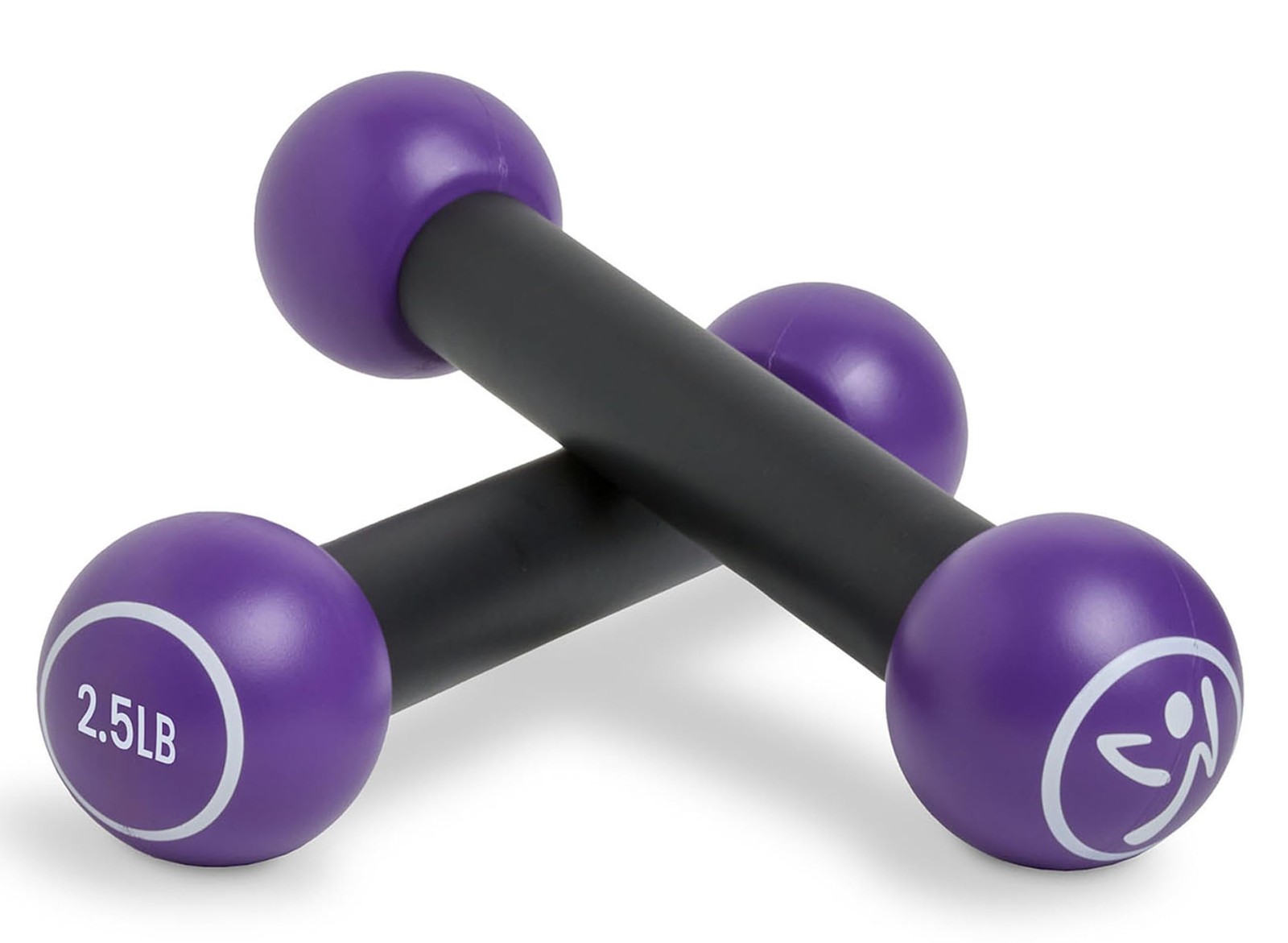 Zumba 2.5 lb Dumbbells Set of 2 - Hand Weights for Women, For Home Fitness