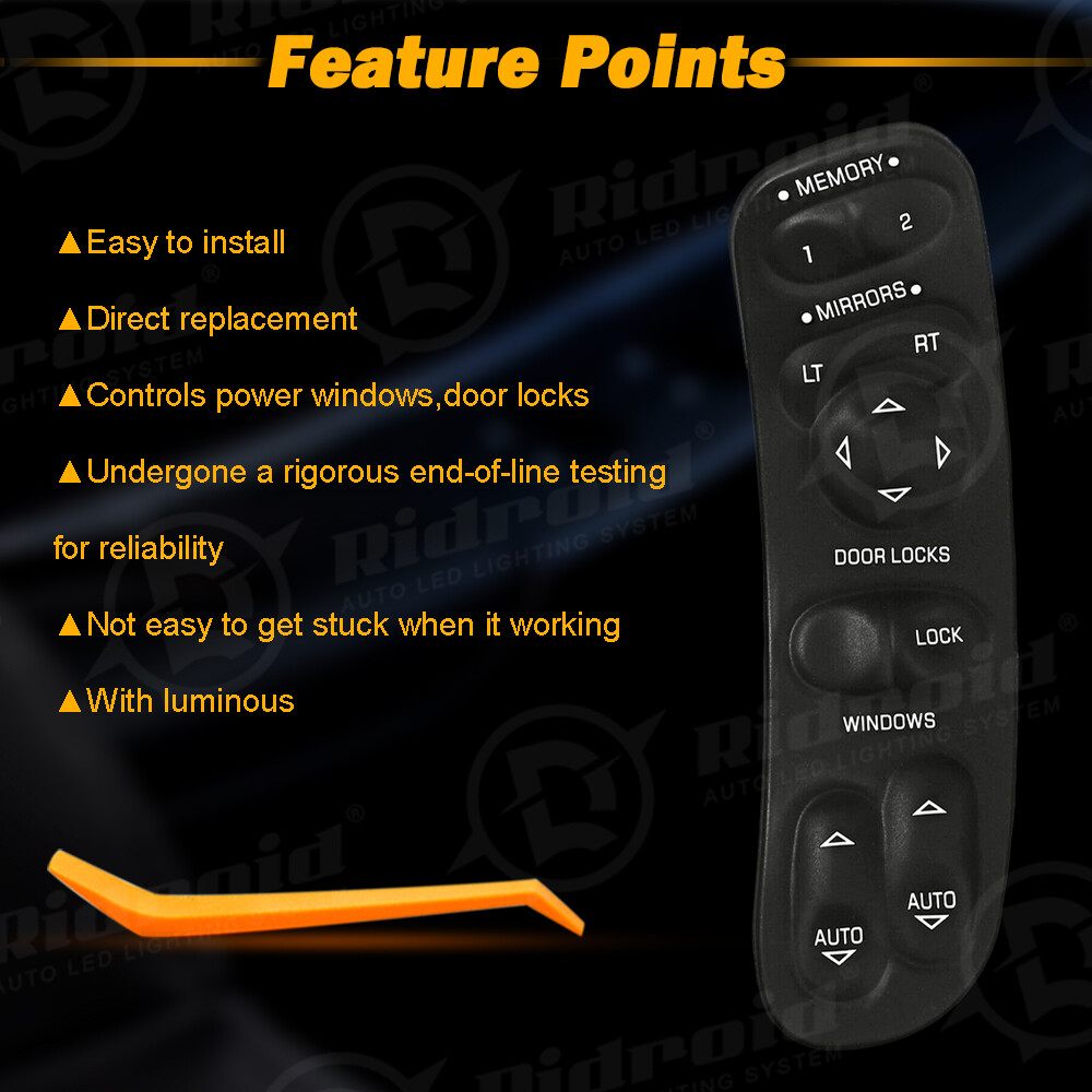 Master Power Window Switch Left Driver Side for Chevrolet C5 Corvette 19209381