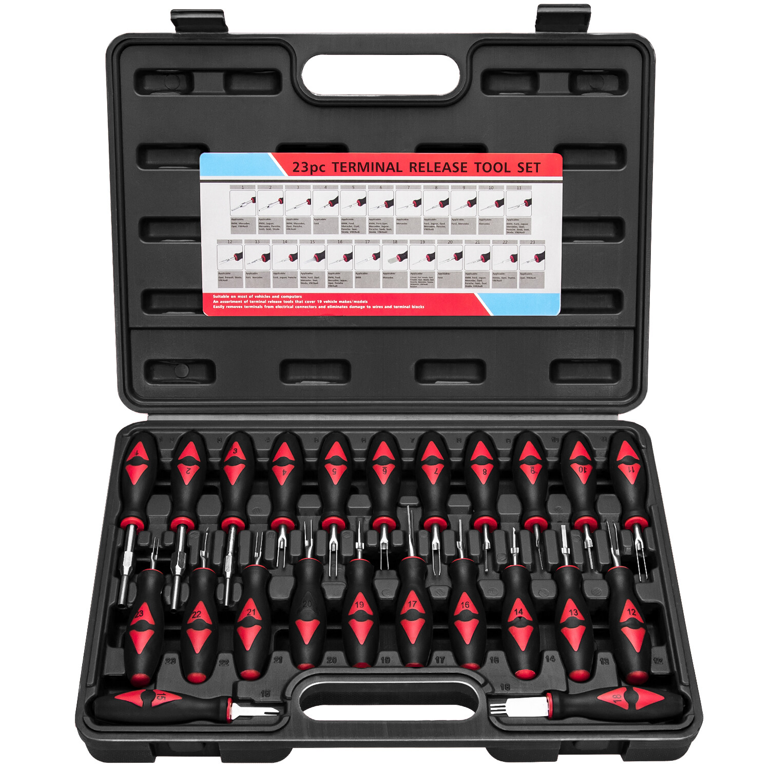 Universal Wire Terminal Electrical Connector Crimp Pin Removal Release Tool Kit
