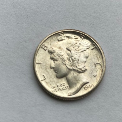 1944-d . Mercury Dime BU/ MS